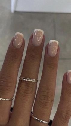 Classy Short Nails, French Manicure Nails, Casual Nails, Bride Nails, Elegant Nails, Manicure Y Pedicure, Classy Nails