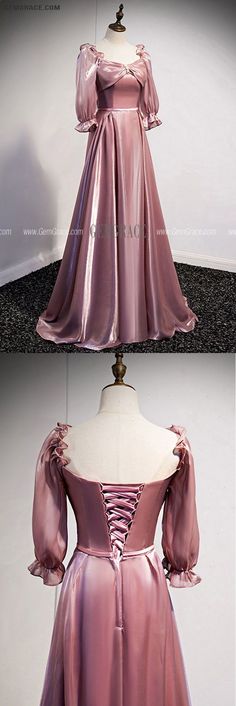 10% off now|Free shipping world-wide. Sleek Pink Long Party Dress with Lantern Sleeves at GemGrace. Click to learn our pro custom-made service for wedding dress, formal dress. View #WeddingGuestDresses for more ideas. Satin Party Dress With Bishop Sleeves, Party Satin Dress With Bishop Sleeves, Pink Bishop Sleeve Formal Dress, Pink Bishop Sleeve Dress For Formal Occasions, Pink Evening Dresses With Lantern Sleeves, Pink Lantern Sleeve Party Dress, Pink Lantern Sleeve Dress For Party, Pink Bishop Sleeve Evening Dress, Pink Bishop Sleeve Dress For Evening