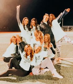 a group of young women posing for a photo