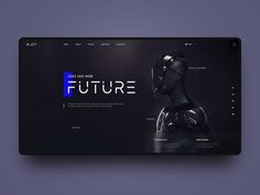 an image of a web page with the word future on it and a robot in front