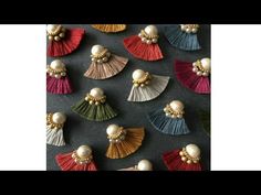 Silk Thread Earrings, Button Making, Silk Thread Jewelry, Thread Bangles, Thread Jewellery, Thread Earrings