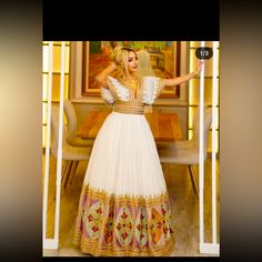 Handmade Size:S/M Brand New And Good For Occasional Parties Seshoeshoe Dresses Traditional Weddings, Xhosa Wedding Dresses Traditional, Sepedi Traditional Dresses Wedding Gowns, Eritrean Dress, Ethiopian Clothing, Ethiopian Traditional Dress, Ethiopian Dress, Habesha Kemis, Traditional Dress