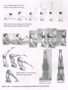 an instruction manual showing how to do the splits in different positions, from front and back