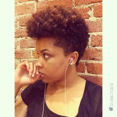 Blonde Patch, Nola Darling, Tapered Fro, Haircut Idea, Curly Fro, Beautiful Natural Hair