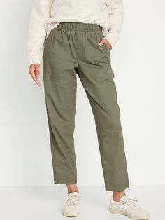 High-Waisted Pulla Utility Pants | Old Navy Pixie Pants, Perfect Pant, Utility Pockets, Outfit Inspiration Fall, Utility Pants, Teacher Outfits, Navy Green, Old Navy Women, Back Patch