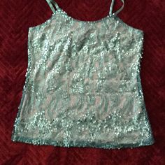 Nwt Teal Sequin Top!! It Has A Cream/Nude Liner, So It’s Not See Through.. Really Cute Addition To Your Closet For A Great Party! You Can Dress It Up Or Wear Jeans.. Summer Party Camisole With Scoop Neck, Scoop Neck Camisole For Summer Parties, Fitted Sequin Camisole, Green Sleeveless Sequin Top, Scoop Neck Top For Summer Party, Fitted Sequin Tank Camisole, Spring Party Tank Top With Scoop Neck, Spring Party Tops With Scoop Neck, Scoop Neck Top For Spring Party