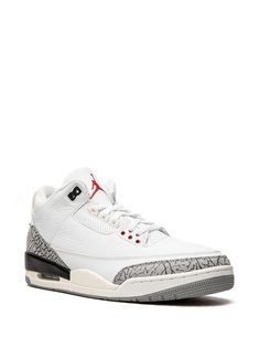 Jordan Air Jordan 3 "White Cement Reimagined 2023" Sneakers - Farfetch Air Jordan 3 White Cement, Jordan 3 White Cement Reimagined, 2023 Sneakers, White Cement Reimagined, Jordan 3 White Cement, Tinker Hatfield, White Cement, Jordan 3 Retro, Jumpman Logo