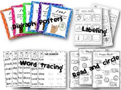 the printable worksheets are for children to learn how to read and write