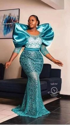 Rita Dominic, Birthday Gowns, Aso Ebi Dresses, Dresses Ruffles