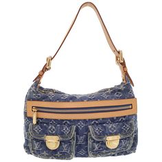 Louis Vuitton Monogram Denim Baggy Pm Shoulder Bag Size: Width: Approx. 30cm Height: Approx. 22cm Depth: Approx. 10cm Shoulder: Approx. 45-50cm (Adjustable) 3 Outside Pockets, 1 Inside Pocket Color: Blue Luxury Bags With Pockets In Monogram Canvas, Blue Luxury Bag With Pockets, Luxury Blue Bags With Pockets, Designer Blue Bags With Pockets, Blue Monogram Canvas Shoulder Bag With Branded Hardware, Bags Louis Vuitton, Louis Vuitton Bags, Inside Pocket, Louis Vuitton Monogram