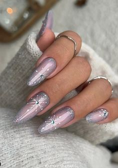 100+ Christmas Nails. pink and gray snowflake winter nail art. christmas nails december. holiday festive nail ideas. Dope Nail Designs Summer, Healthy Long Nails, Baddie Toe Nails, Birthday Nails Short, Summer Birthday Nails, Starfish Nail Art, Purple Summer Nails, Seashell Nail Art, Watermelon Nail Designs