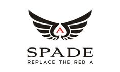 the logo for spade replace the red a, which is designed to look like an eagle