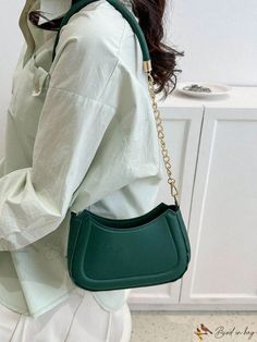 Bird in Bag - Fashionable Chain Hobo Bag Trendy Everyday Bags With Chain Detail, Trendy Everyday Bags With Chain, Trendy Rectangular Hobo Bag With Chain Strap, Trendy Shoulder Bag With Chain Strap For Everyday, Trendy Everyday Satchel With Chain Strap, Trendy Hobo Bag With Chain Strap, Green Shoulder Bag With Chain For Everyday Use, Everyday Green Shoulder Bag With Chain, Trendy Everyday Shoulder Bag With Chain