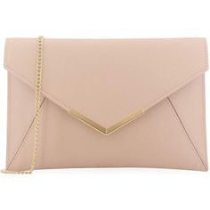 95% Pu, 5% Hardware Faux Saffiano Leather Twill Fabric Lining With A Slide Pocket Magnetic Snap Closure And Gold-Tone Hardware Approx. Length 9.65’’ * Width 1.5’’ * Height 6.3 Comes With A Detachable 120cm Length Cross-Body Chain Chic Envelope Bag With Gold-tone Hardware, Chic Blush Bag For Parties, Chic Blush Bag For Party, Elegant Blush Clutch For Formal Occasions, Elegant Blush Clutch For Formal Events, Chic Blush Party Bag, Chic Envelope Bag For Events, Elegant Beige Envelope Bag, Elegant Envelope Bags For Office