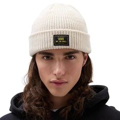 Make a statement this season with the VANS Bruckner Cuff Beanie. Crafted with super soft 100% acrylic, this stylish hat is sure to keep you warm and on-trend. An impressive workwear woven label adds a finishing touch to this must-have winter accessory. So why wait? Add the Bruckner Cuff to your wardrobe today! Vans Beanies, Short Beanie, Vans Shorts, Vans Style, Shoe Repair, Stylish Hats, Woven Label, Jogging Pants, Boys Jeans