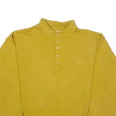 Item is in good used condition. >Size: L >Armpit To Armpit: 25" >Armpit To Cuff: 21" >Collar To Hem: 26" Long Sleeve Cotton Polo Sweater With Button Closure, Long Sleeve Polo Shirt For Fall With Button Closure, Fall Long Sleeve Polo Shirt With Button Closure, Long Sleeve Cotton Polo Shirt With Button Closure, Cotton Long Sleeve Polo Shirt With Button Closure, Cotton Polo Sweater With Buttons, Retro Long Sleeve Cotton Polo Sweater, Cotton Long Sleeve Polo Sweater With Buttons, Long Sleeve Cotton Polo Shirt With Buttons