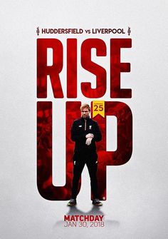 a poster for the upcoming movie rise up with a man standing in front of it