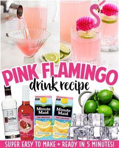 the pink flamingo drink recipe is ready in 5 minutes