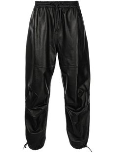 Black Joggers Men, Leather Jogger Pants, Leather Joggers, Wardrobe Inspiration, Airport Fashion, Black Joggers, Mens Joggers, Luxury Brands, Baddie Outfits