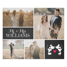 a collage of photos with the words mr and mrs williams written on each photo