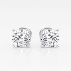 There's nothing more versatile than a pair of classic stud earrings. We love these princess cut lab grown diamond studs for every occasion. Pick the size and color best suited to your ears in the color of gold that you fancy. Luxury Diamond Earrings With Cushion Cut And Accents, Wedding Cushion Cut Diamond Earrings, Cushion Cut Diamond White Diamond Earrings, Cushion Cut Diamond Earrings For Wedding, Wedding Diamond White Cushion Cut Diamond Earrings, Classic White Diamond Earrings With Vs Clarity, Cushion Cut Diamond Luxury Earrings, Classic White Diamond Earrings Vs Clarity, Cushion Cut Vvs Clarity Lab Grown Diamond Jewelry