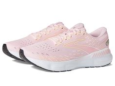 Cute Brooks Running Shoes, Pink Athletic Running Shoes For Light Sports, Pink Synthetic Running Shoes With Arch Support, Pink Breathable Running Shoes For Light Exercise, Pink Athleisure Running Shoes With Arch Support, Pink Athleisure Running Shoes For Light Exercise, Pink Breathable Synthetic Trail Running Shoes, Pink Walking Shoes With Arch Support For Light Sports, Pink Athletic Fit Running Shoes With Boost Midsole