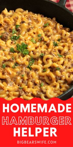 this southern cheesy hamburger macaroni skillet is the perfect meal for busy nights