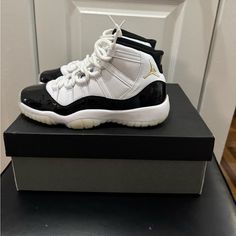 Air Jordan 11 Retro Gs Black And White Size: 5y White Jordan 11, Jordans 11, Black And White Jordans, Jordan 11s, White Jordans, Air Jordan 11 Retro, Shoes Air, Womens Jordans, Jordan 11 Retro