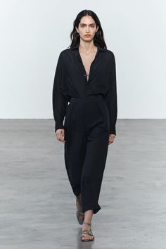 OVERSIZED SHIRT ZW COLLECTION Waistcoat Dress, Oversized Blouse, Cardigan Sweater Jacket, Zara Woman, Cropped Trousers, Shirt Skirt, Cut Shirts, Ankle Pants, Trouser Jeans