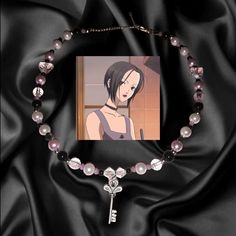 If you are Nana Osaki lovers, this necklace for you 💜 ▪ I was inspired by 2 necklaces for Nana.  You can find the other on the page. This necklace is reminiscent of the introverted part of Nana. The other necklace symbolizes Nana's strong side 🖤 ▪ 35 cm & adjustable ▪ If you have any questions, I'll be happy to answer 💌 ▪ Glass pearl, acrylic&metal beads 💟 ▪ It's handmade ▪ Avoid contact with perfume or other chemicals 🌿 Handmade Kpop Style Necklace For Gift, Black Kpop Style Necklace For Gift, Osaki Nana, Nana Osaki, Inspired Necklace, Introverted, Accessories Diy Jewelry, Accessories Diy, Diy Creative