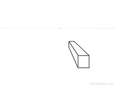 a line drawing of a rectangular object