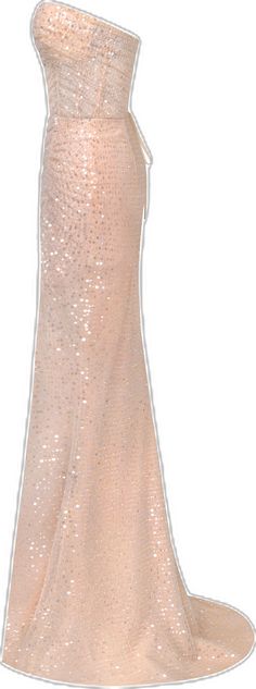 the back of a wedding dress with sequins on it, cut out to look like an evening gown