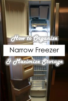 All about how to organize a narrow freezer to maximize space. Super budget-friendly tips and tricks, some of which, you never heard of! Upright Freezer Organization Ideas, Freezer Organization Upright, Garage Freezer, Narrow Refrigerator