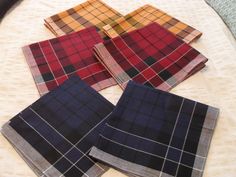 If you would like to purchase several items please contact me first as i may be able to offer you a discount. Welcome to my shop. For sale are six French vintage men's 100% cotton handkerchiefs. The handkerchiefs measure 40 cm x 40 cm. They are made with cotton and have a checked design. There are two of each colour blue, burgundy and yellow. They are in excellent condition and have not been used and are of good quality. These handkerchiefs will make a lovely gift for yourself or a friend. This Multicolor Cotton Handkerchiefs As Gifts, Red Cotton Handkerchiefs For Gifts, Classic Rectangular Handkerchiefs For Gifts, Red Cotton Handkerchiefs As Gift, Classic Rectangular Handkerchiefs As Gifts, Traditional Cotton Handkerchiefs For Gifts, Traditional Cotton Handkerchiefs As Gift, Classic Cotton Handkerchiefs As Gift, Handkerchief Men