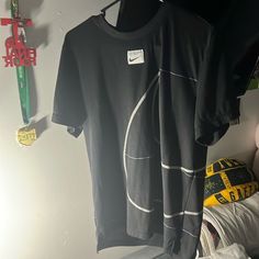 Cloth Shirt, Nike Shirt, Brand New. Limited Edition Modern Black Crew Neck Shirt, Nike Cotton Shirt For Streetwear, Nike Black Shirt For Streetwear, Nike Black Casual Shirt, Nike Graphic Tee For Streetwear, Nike Urban Short Sleeve Tops, Nike Urban Cotton Tops, Green Jordans, Shirts Nike