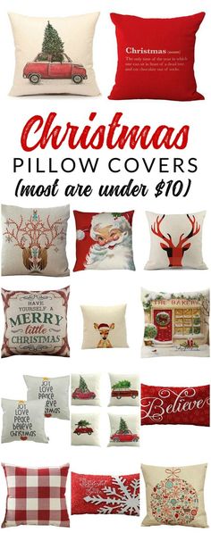 christmas pillow covers that are under $ 50