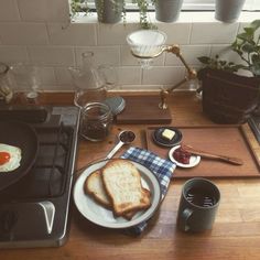 two pieces of toast sitting on top of a plate