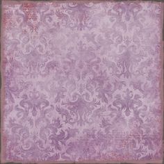 an old, faded purple background with swirls and leaves on it's edges