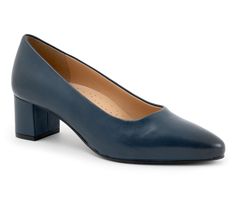 Step into elegance with the Trotters Kari leather block heel pump. This mid-heel pump combines fashion and practicality, offering a modern block heel for stability and a touch of height. Perfect for the office or a date night, its soft nappa leather and cushioned footbed ensure a sleek, custom fit. From Trotters. Formal Court Shoes With 4-inch Block Heel, Formal Court Shoes With Block Heel, Business Closed Toe Block Heels With Padded Heel, Business Closed Toe Block Heels With Deep Heel Cup, Business High Heel Block Heels With Padded Heel, Business Block Heels With Padded High Heel, Leather High Heel Block Heels For Office, Office Court Shoes With Padded Heel And Low Heel, Leather Block Heels With High Heel For Office