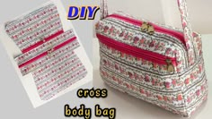 this is a cross body bag made out of fabric