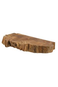 a piece of wood sitting on top of a white background