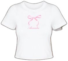 Cute Fitted T-shirt For School, Y2k Style Tops For School, Fitted Pink Top For School, Y2k Cotton Tops For School, Clothing Coquette, Coquette Clothing, Coquette Top, Clothes Y2k, Preppy Clothes