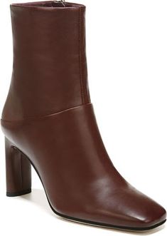 SARTO by Franco Sarto Flexa Comfort Leather Bootie (Women) | Nordstrom My Chic Obsession, Casual Denim Shirt, Old Outfits, Leopard Print Heels, Fresh Outfits, Mix Style, Franco Sarto, Style Tips, Leather Booties