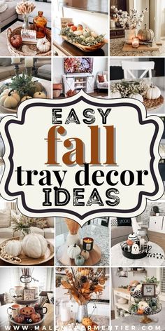 easy fall tray decor ideas for the home