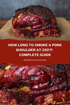 Want to nail smoking a pork shoulder at 250°F? This complete guide has got you covered. From prep to cook time, everything you need to know is right here. Perfect your smoking game with these tips and tricks. Pulled Pork Smoker Recipes, Bacon Board, Smoked Pork Roast, Smoked Pulled Pork Recipe, Pork But, Smoked Pork Shoulder, Pork Shoulder Recipes, Tender Meat, Pork Roast Recipes