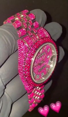 Rolex Pink, Body Jewelry Diy, Xoxo Jewelry, Rolex Diamond, Diamond Watches, Expensive Jewelry Luxury, Fancy Jewellery Designs, Wrist Jewelry, Luxe Jewelry