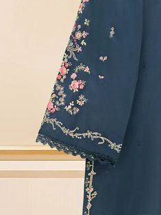 Original aghanoor  Brand new with tags Embroidered jacquard lawn kurta  Color: navy  Shirt length 45" O Navy Shirt, Embroidered Shirt, Salwar Kameez, Lawn, Brand New, Navy, Tags, The Originals, Color