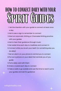 11 ideas for how to connect with your Spirit Guides on a more constant basis. #spiritguides How To Connect With Spirit Guides, Arc Angels, Psychic Development Exercises, Spiritual Learning, Spirit Guides Meditation, Spiritual Space, Healing Magic