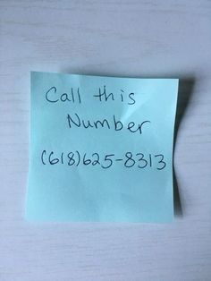 a piece of paper with the words call this number on it