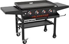 BE THE ULTIMATE ENTERTAINER with Blackstone Original 36" Large Griddle Station. It is large enough to handle most meals and allows you to create greasy-spoon staples like pancakes, bacon and other foods in your next outdoor cooking parties and get to gathers. Outdoor Grill Cart, Propane Griddle, Grill Stand, Grill Cart, Side Shelf